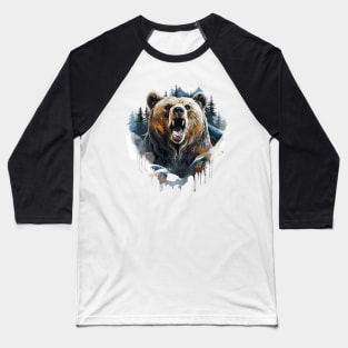 Roaring bear Baseball T-Shirt